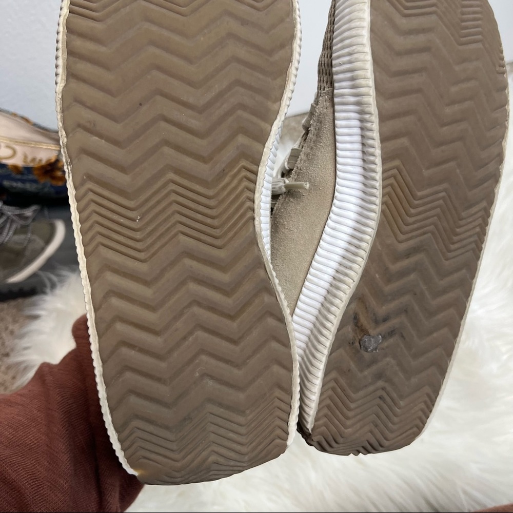 Sorel Out N About Plus Ancient Fossil Cream Lace Up Sneakers Size 7 - Picture 8 of 9